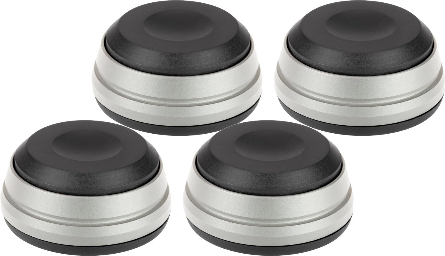 Dynavox Vibration Damper for Speaker Cabinets and Devices, Decoupled from Low Frequency Vibrations, Set of 4, Silver