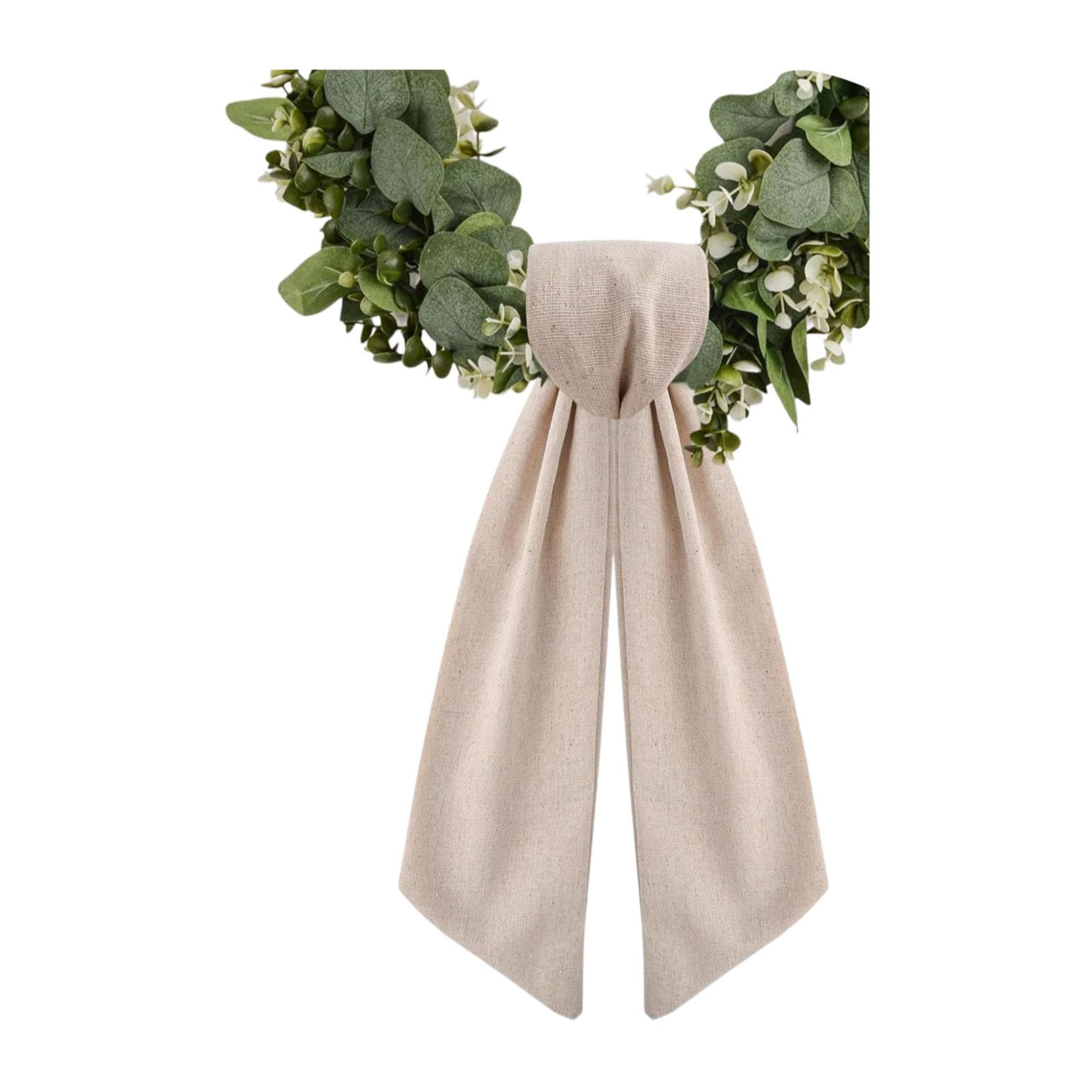 NVOQILIN Wreath Ribbon Belt for Front Door Decorative Elegant Polyester Woven Home Decoration with Fine Texture Home Deck Bend Belt