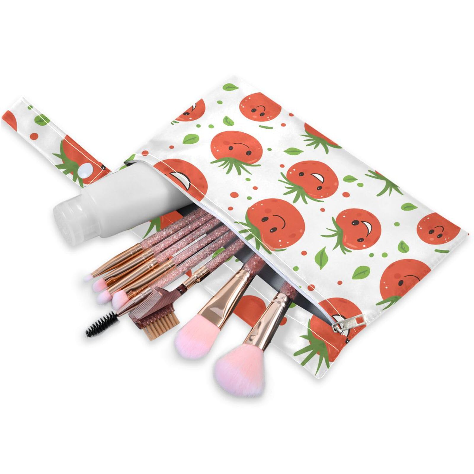 Coikll Wet Dry Bags for Cloth Diaper 2 Pack Waterproof Yoga Gym Bag for Swimsuit Wet Clothes Baby Items-?Cute Smiling Tomatoes?