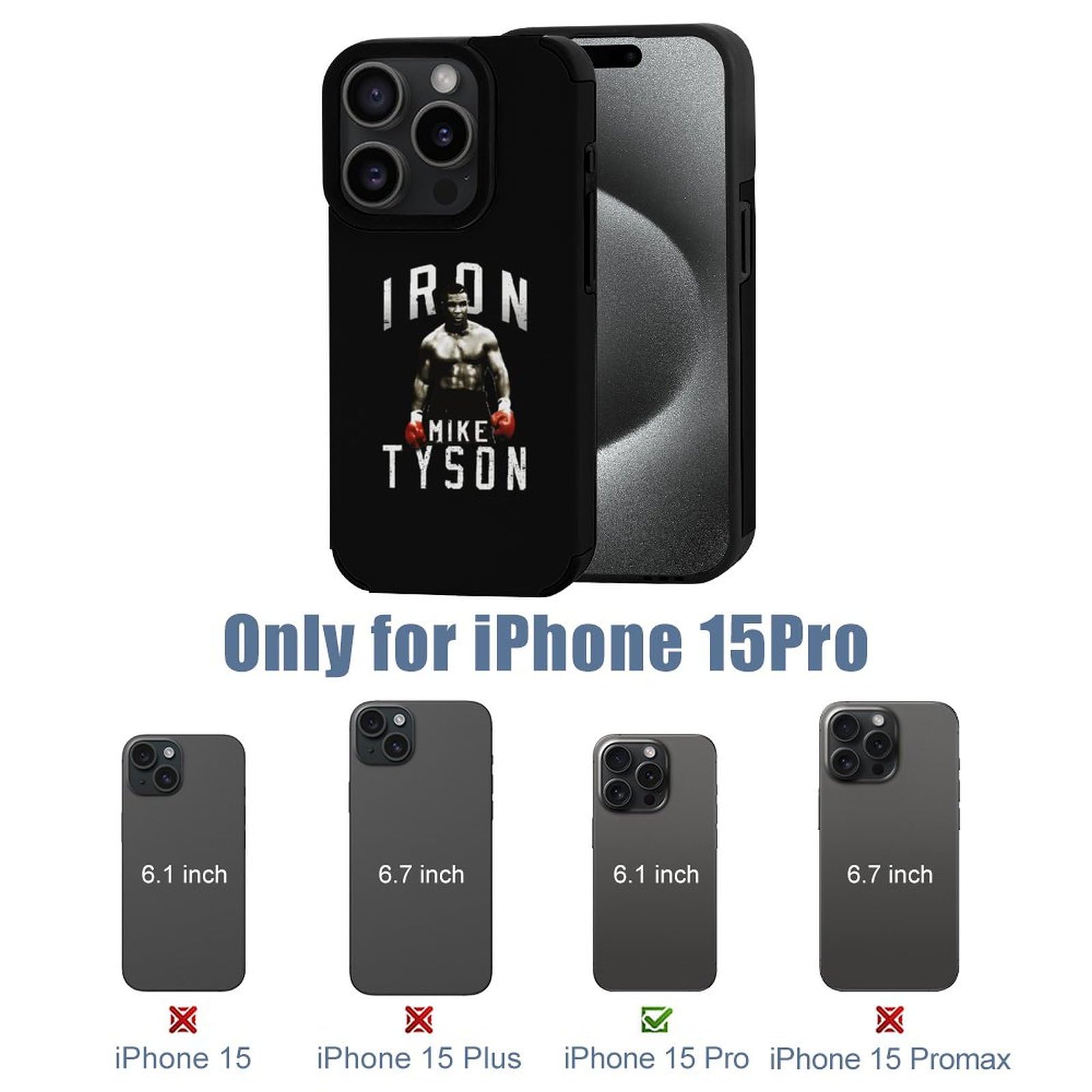 Amazon.co.jp: マイクタイソン iPhone 15 Pro ケース iPhone 15
