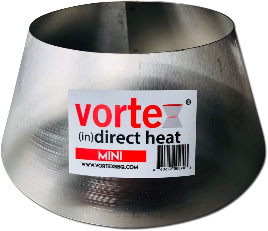 VORTEX (IN) DIRECT HEAT Mini BBQ Vortex (in) Direct Cooking Charcoal Grill Accessory Cone BGE Kamado Jumbo Smokey Joe - Original - USA Made -Genuine Mini Size