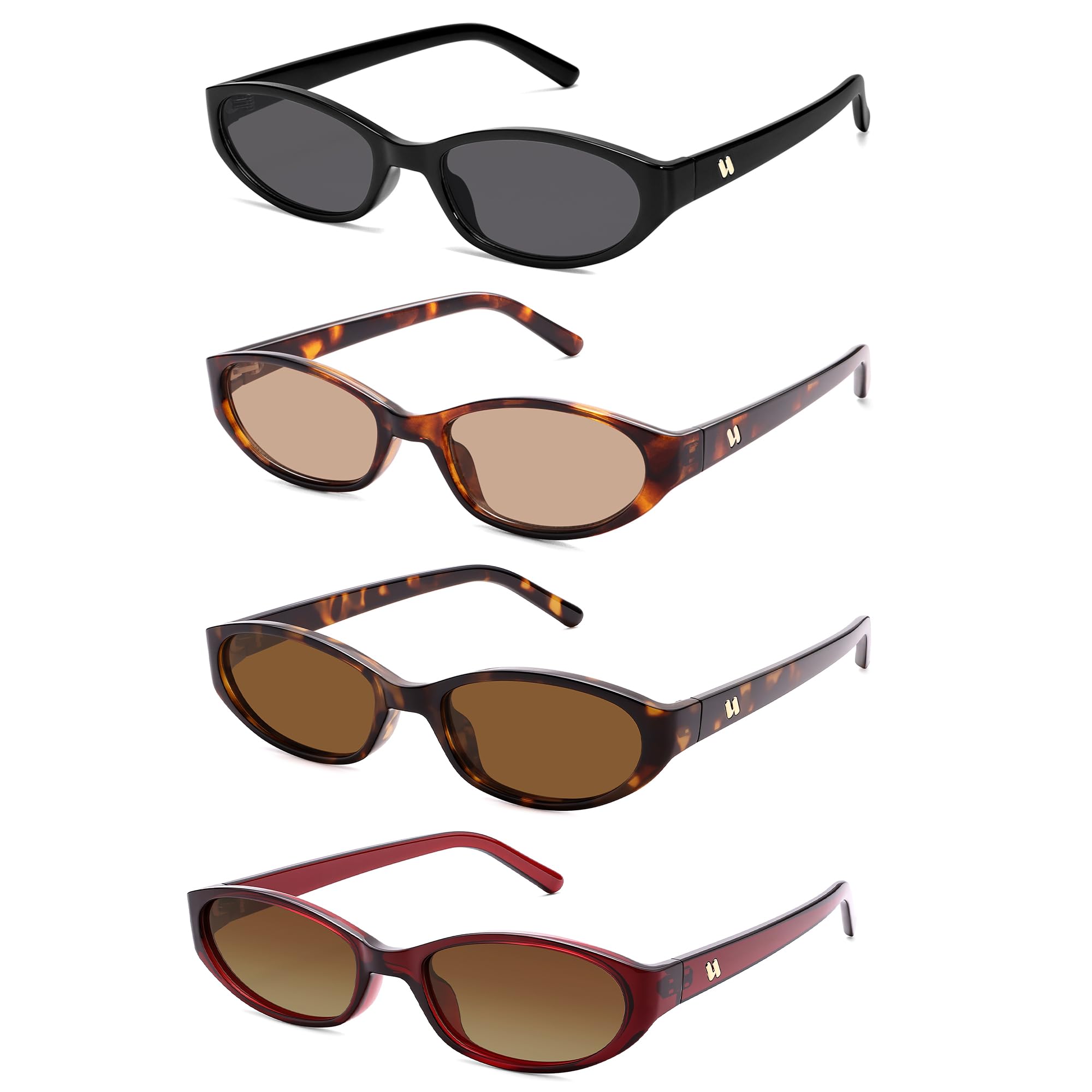 Retro Oval Sunglasses Womens Mens Y2k Trendy Cateye Shades AR82299