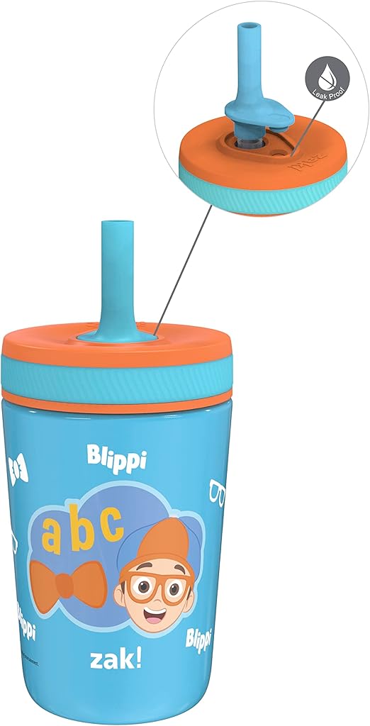 Zak Designs Blippi Kelso Toddler Cups For Travel or At Home