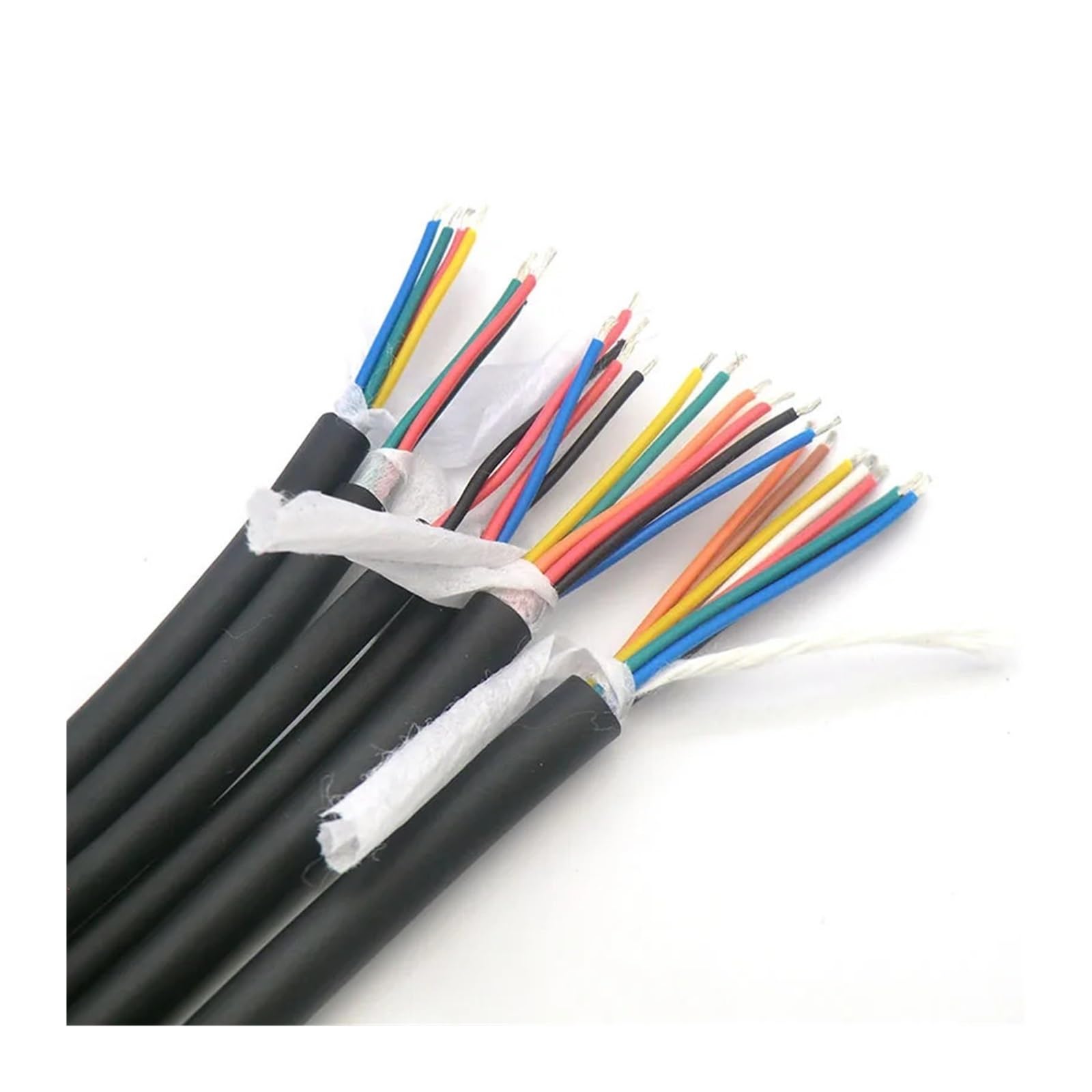 100M 2-rdzeniowy elastyczny przewód sterujący, cynowana czysta miedź | 0,14/0,2/0,3 mm², 22/24/26AWG, stabilna przewodność dla przemysłowych przewodów sterowniczych.(2 C 0.2mm2(24AWG))