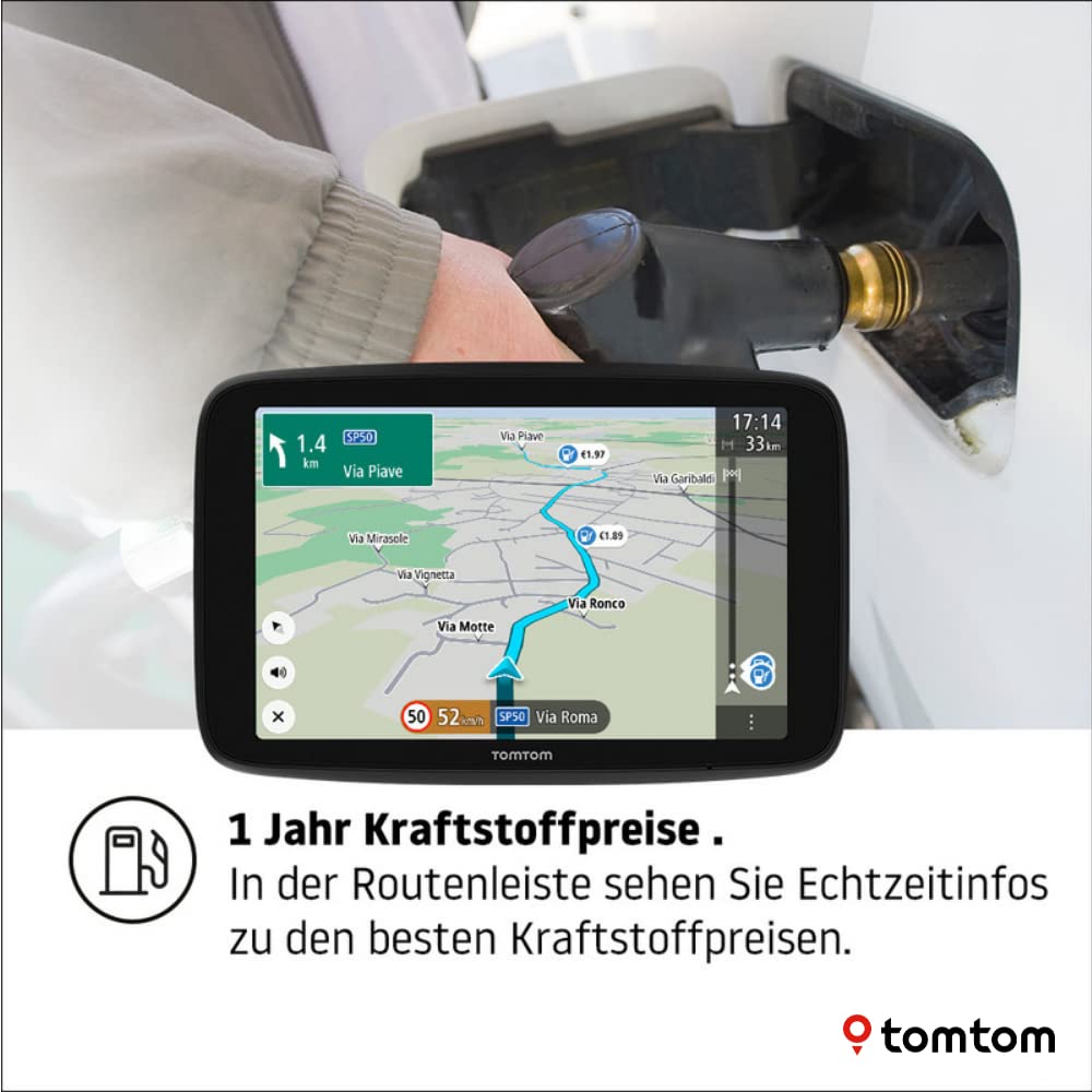 Tomtom Camping Navi GO Camper Max (7 Zoll HD-Display, Sonderziele für Wohnmobil- und Wohnwagen, Updates über Wi-Fi, Stauvermeidung Dank Tomtom Traffic, Karten-Updates Welt)
