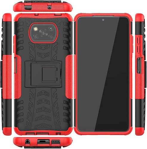 Miniatura 3 de Caso a prueba de golpes sin marca para Xiaomi Poco X3, funda híbrida para Xiaomi Poco X3, protección de doble capa cubierta rígida con soporte para