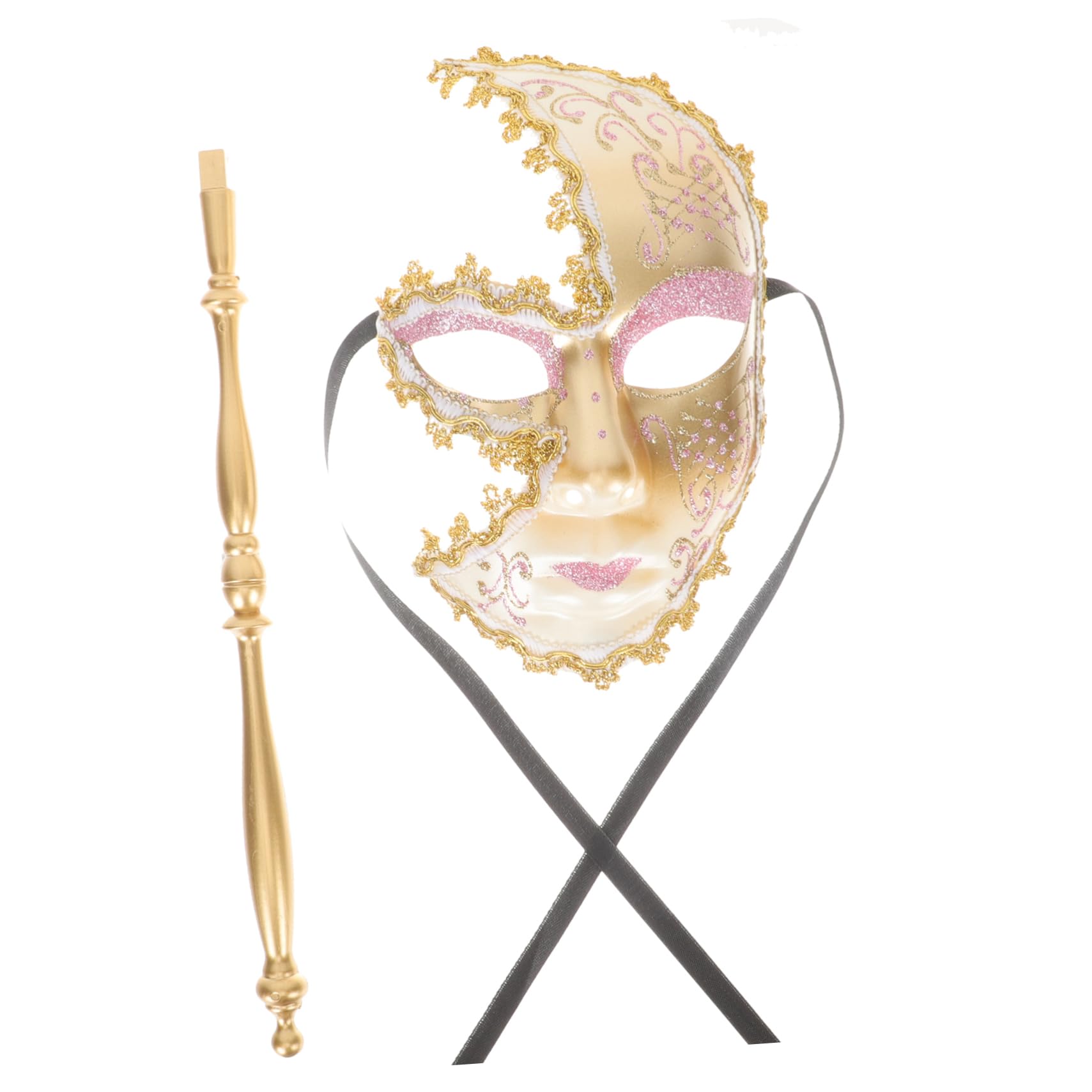 WOFASHPURET Masquerade Half Face Mask for Festivals and Parties Elegant Design Photo Prop for Halloween Carnivals and Costume Cosplay Events