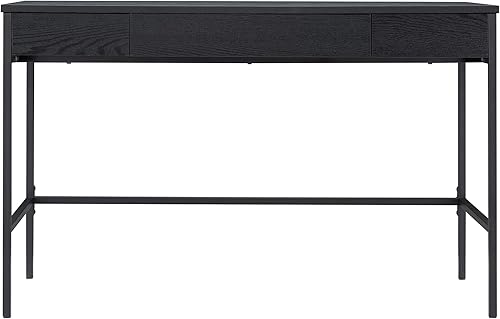 Miniatura 4 de Evans - Escritorio rectangular de 47.75 pulgadas de ancho, color negro Negro -,Roble gris envejecido,https://www.amazon.com/dp/undefined