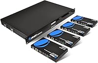 Vista 12 de OREI Matriz extensor HDMI 4K 4x4 profesional - HDBaseT UltraHD 4K @ 60Hz 4:2:0 sobre cable CAT5e/6/7 individual con conmutador HDR y control IR