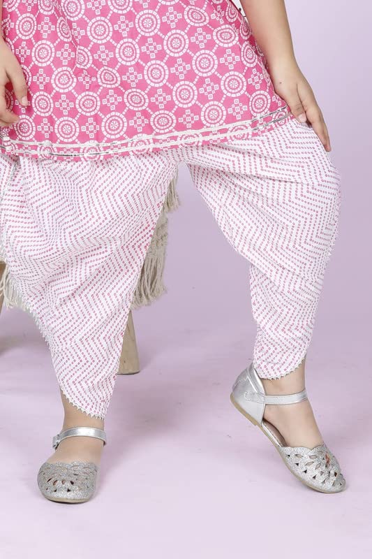 Image of ANNA's Arron Pants For Baby Girls Kids Summer Wear Dresses|Ethnic Dress For Kids| Kurti Pant For Kids