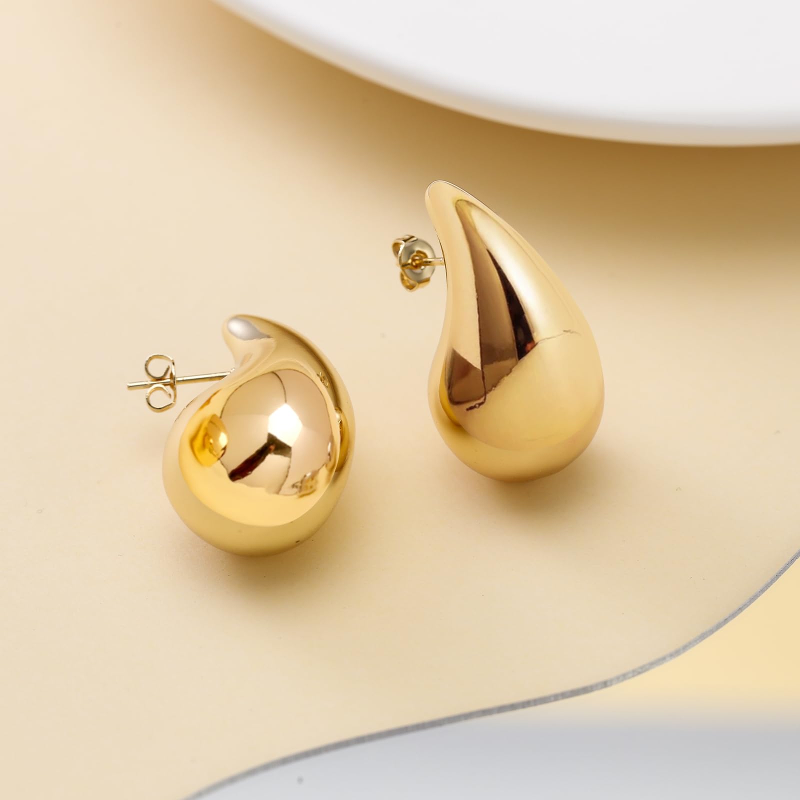 Orecchini Donna Oro Dupes, Orecchini Chunky Orecchini Oro 18k Orecchini a Goccia d'acqua Orecchini Dorati Orecchini Argento Oro Orecchini Anallergici Donna Moda Gioielli Regalo per Donna Ragazza