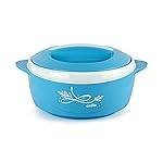 Cello Sapphire Insulated Inner Steel Casserole for Roti, 1250ml, Blue | Hot Box for Kitchen | Hot Pot for Home | Chapati Box | Locks in The Cold & Heat for Long | Serving Bowl with Lid