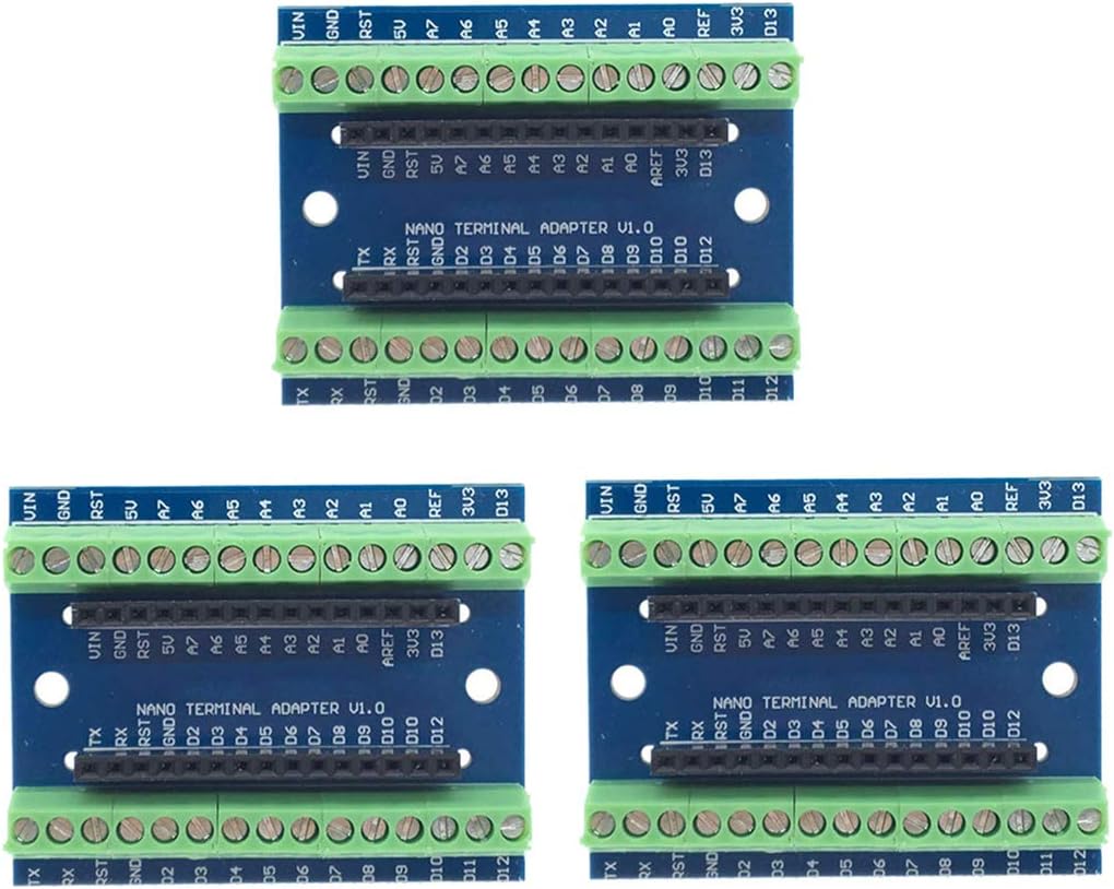 3pcs Nano V3.0 3.0 Controller Terminal Adapter Expansion Board Nano IO Shield Simple Extension Plate for Arduino Mano AVR ATMEGA328P