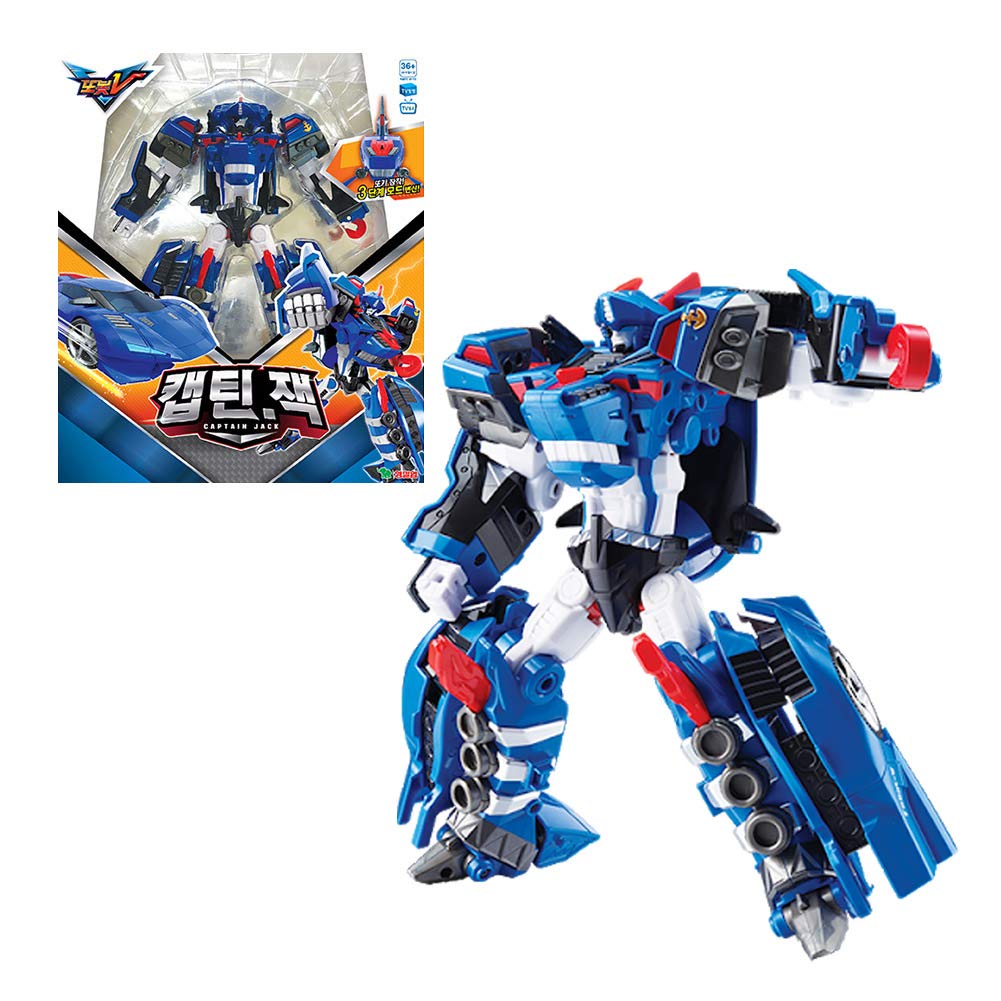 Tobot V Young Toys Season 2 Captain Jack Transforming Robot Action Figure Toy Gift for Boys Kids