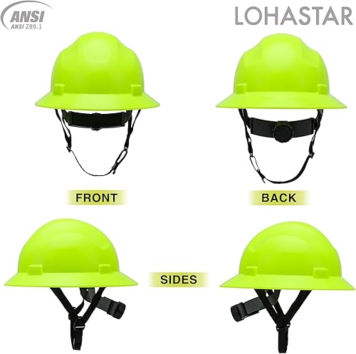 Miniatura 3 de LOHASTAR Casco de seguridad de ala completa ANSI Z89.1, aprobado por la OSHA, cascos de construcción para hombres y mujeres, adultos, cascos de