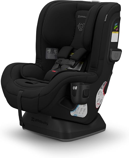 UPPAbaby Rove Convertible Car Seat - 2-in-1 Rear + Forward Facing - Quick + Secure 3-Step Install - Intuitive Safety Technology + Comfort Features - Cup Holder Included - Jake (DualTech Black Mélange)