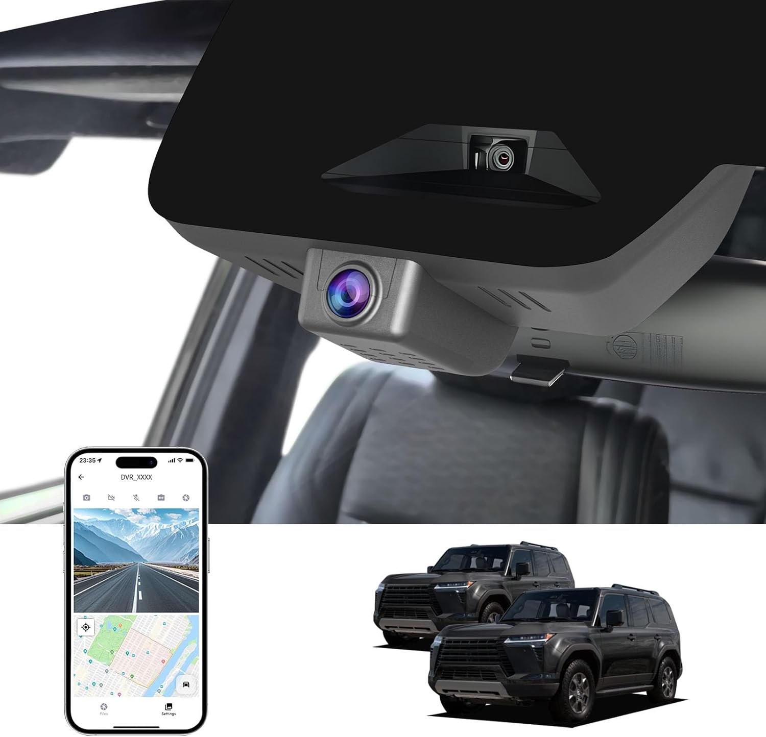 4K Dash Cam for Lexus GX550 Premium Luxury Overtail 2024 2025 2026 (3rd Gen/J250),OEM-Look,2160P UHD Image,Built-in WiFi & APP,Loop Recording,G-Sensor, Plug&Play,64GB Card