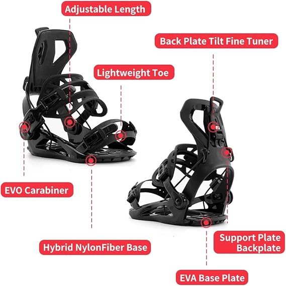 Snowboard Binding Versatile Ski Board Bindings, Cutting, Flat Flower, Women's Snowboard Strap, Men's