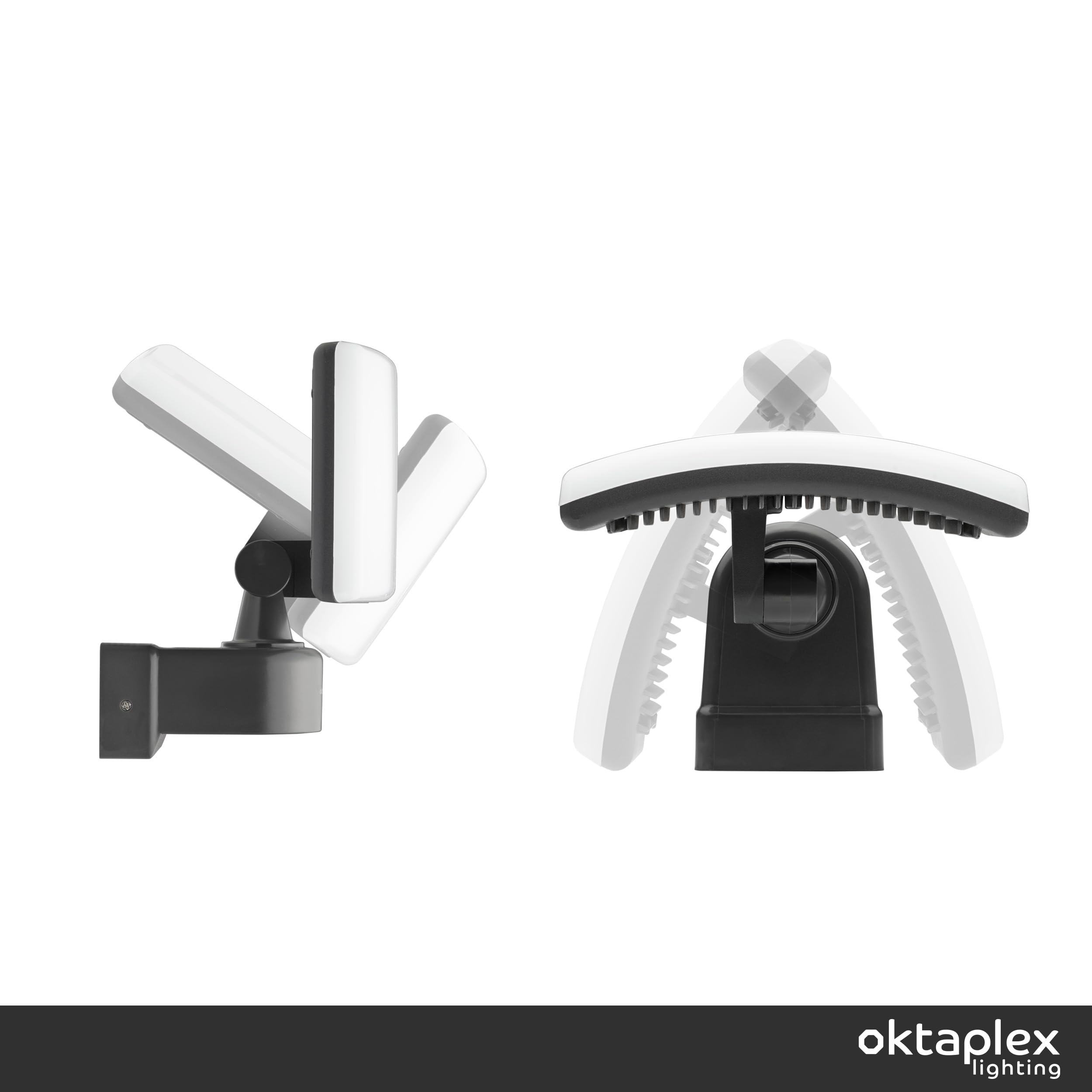 Oktaplex Lighting Cali - Faretto LED per esterni, 30 W, IP65, 3000 K, proiettore da parete, luce bianca calda, colore antracite
