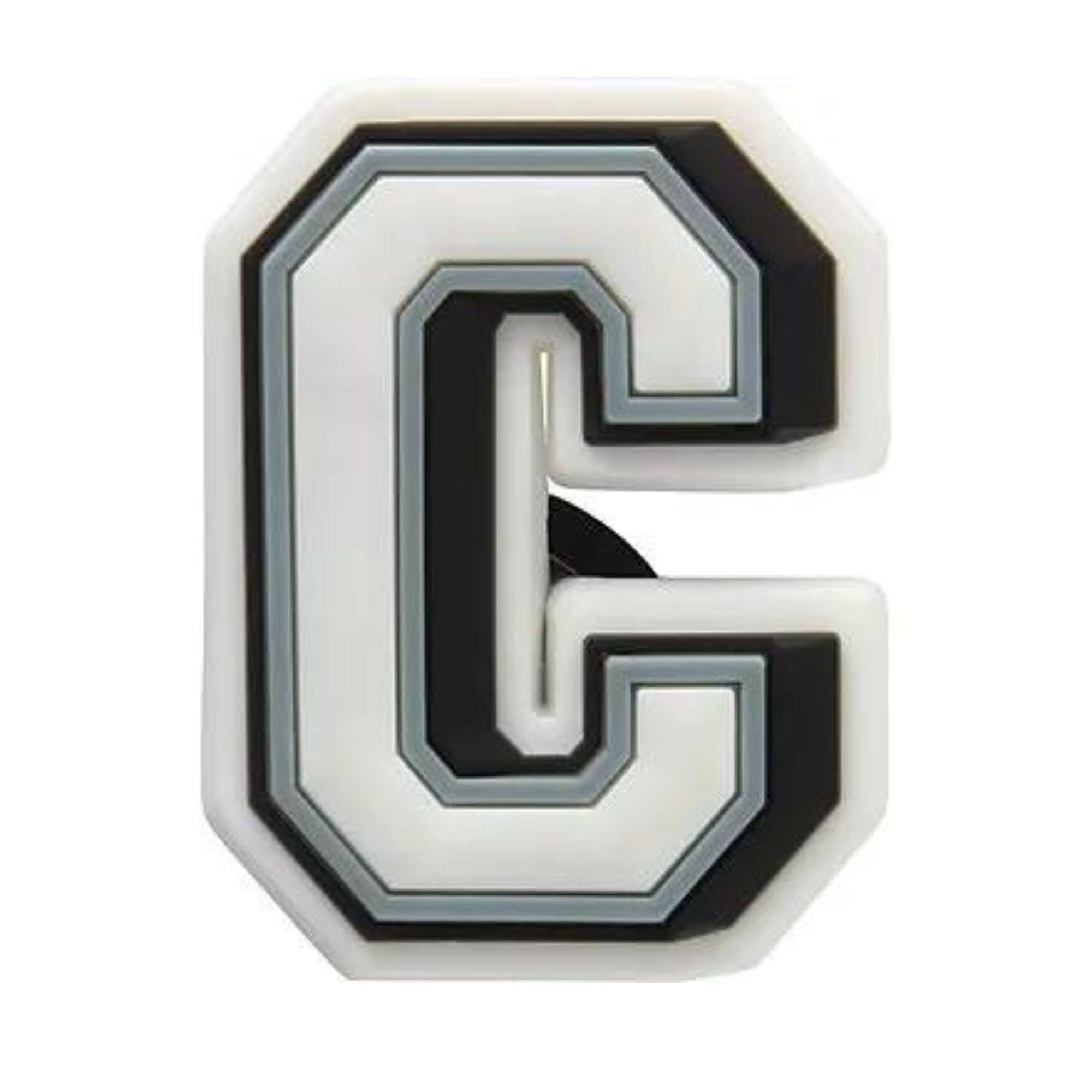 PinapesAlphabet C Croc Shoe Decoration Charm, Rubber Clogs Slipper Casual Decoration Fashion Charm, 1 Piece