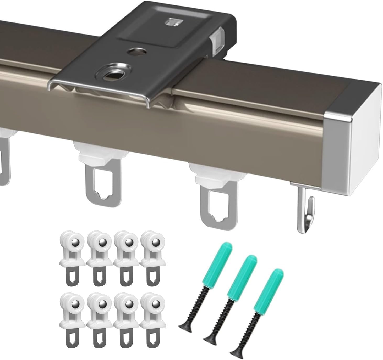 Tringle à rideaux en aluminium robuste pour plafond et mur sans déformation
