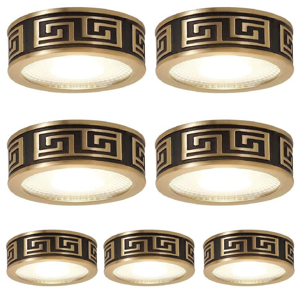 BHGFYXBS 7 Pack Indoor Ceiling Light, Brass Spotlights, Mounted Surface,Led, Led Retrofit Ceiling Lamp,3W,5W,7W,9W Led S,For Exhibition Hall Living Room S,6000k-3W