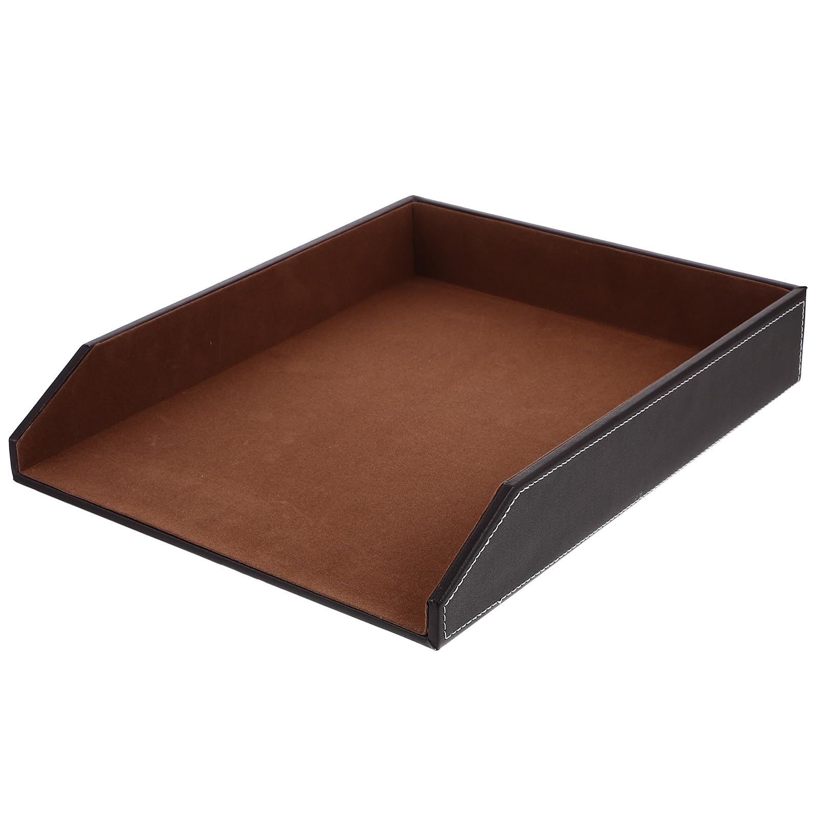 Didiseaon Bandeja de Almacenamiento de Documentos A4 Capa Café, Organizador de Bandejas para Oficina y Escuela, Soporte Práctico para Archivos y Papeles en Escritorio, Material Duradero