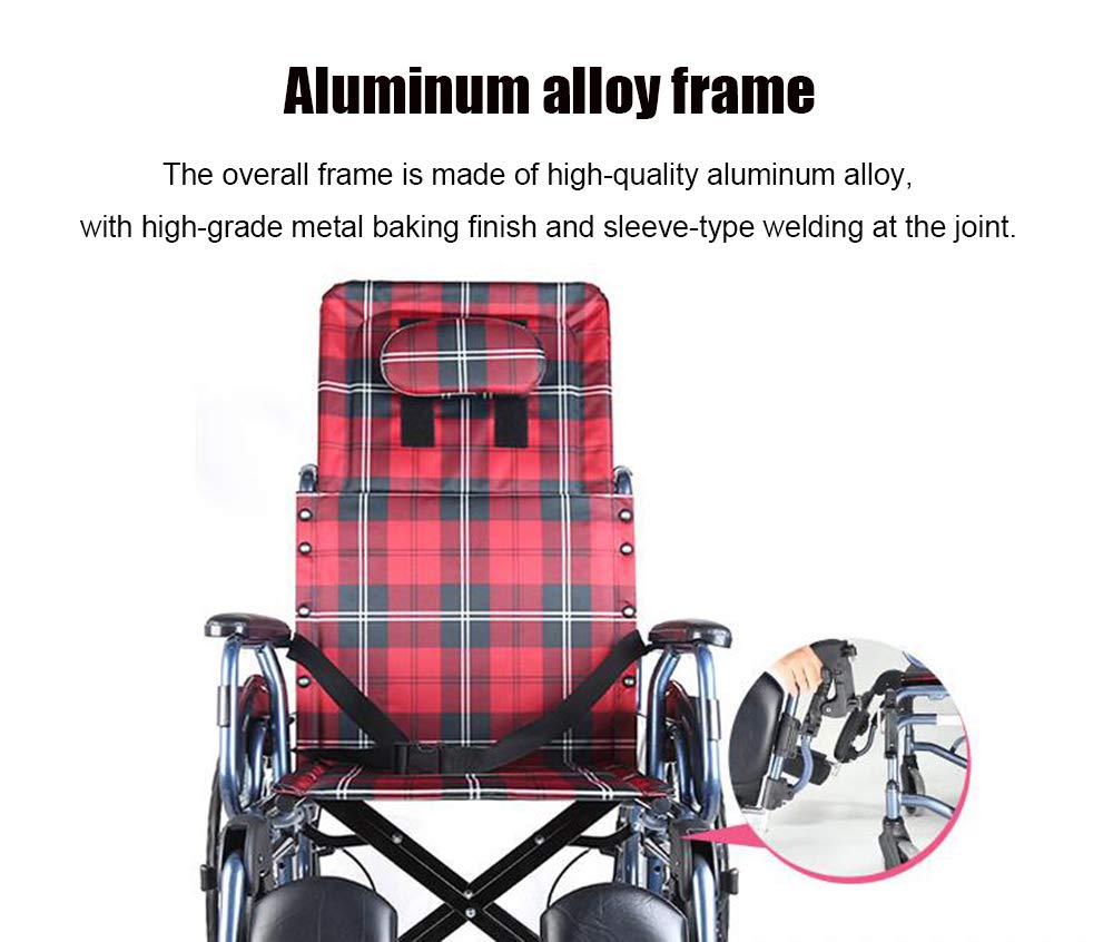 Wheelchair, Wózki inwalidzkie rekreacyjne 23 kg luksusowe siedzisko ergonomiczne składane przenośne wygodne regulowane podłokietniki nogi 100 kg nośność 45 x 46 cm szerokość siedziska