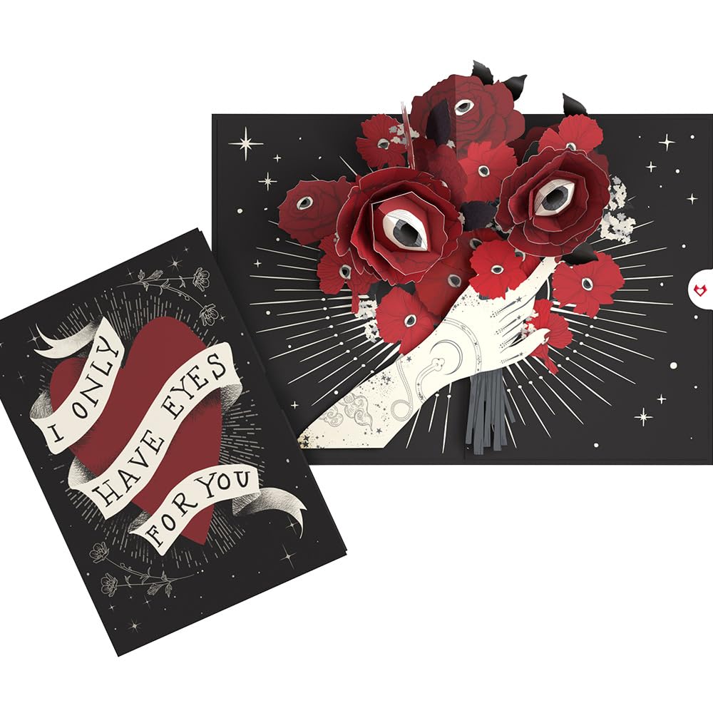 Lovepop Valentine's Day Pop-Up Card for Her and Him - 3D Greeting Cards for Boys, Girls, Men, Women - Only Have Eyes for You - 5" x 7" Card - Blank Notecard & Envelope Included