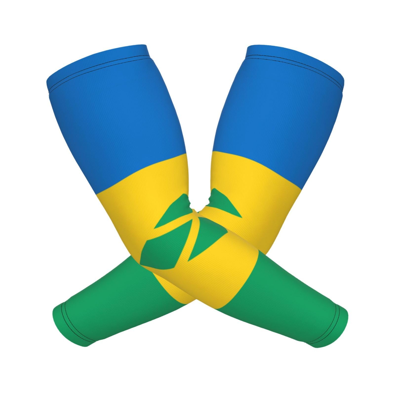 CUTEDWARF Flag Of Saint Vincent Grenadines Sun Protection Arm Long Sleeve Protector Unisex Outdoor Sports Protective Sleeve Guard