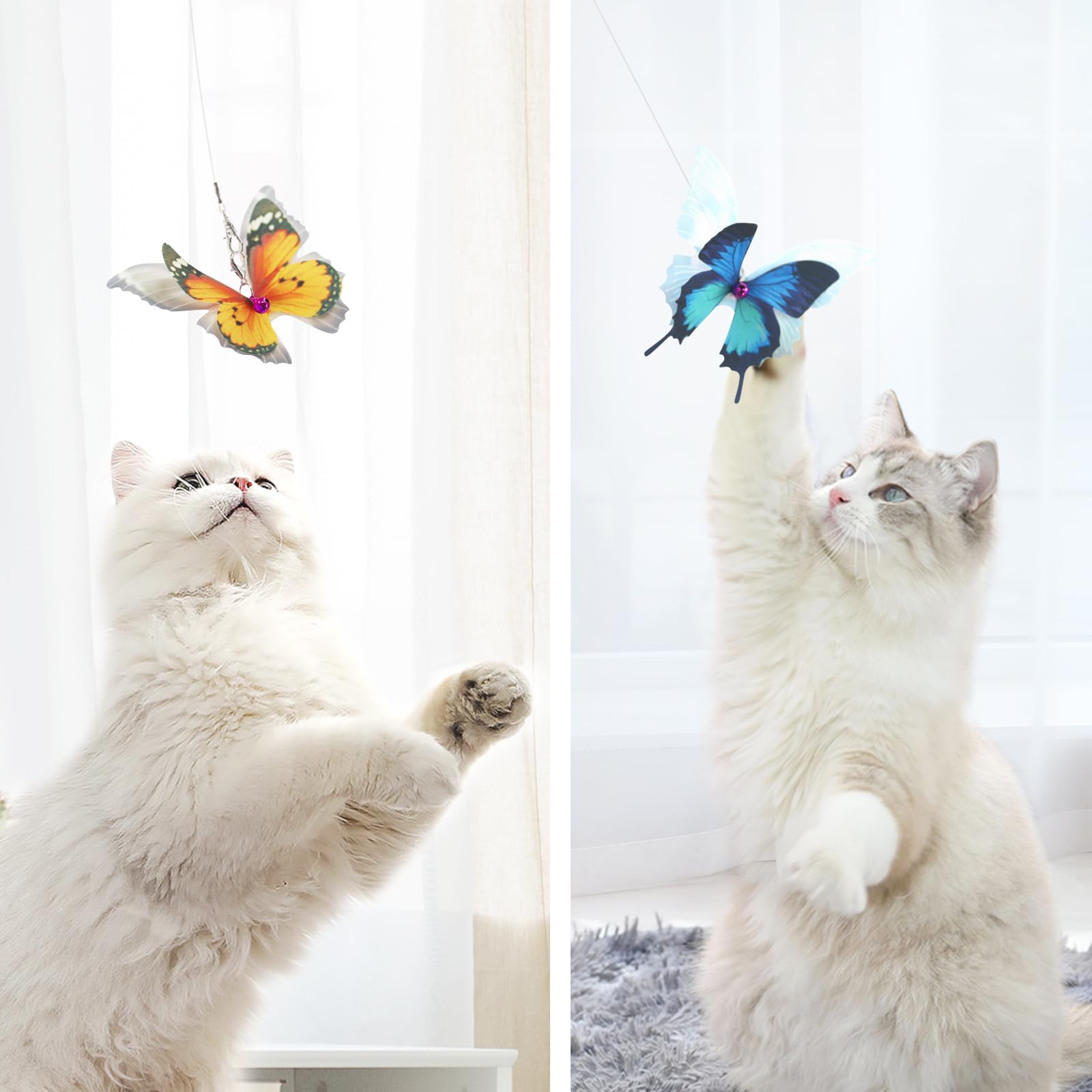 Amazon | SONGWAY 猫おもちゃ 蝶々 ねこじゃらし 立体感の蝶々7個 Amazon | SONGWAY 猫おもちゃ 蝶々 ねこじゃらし 立体感の蝶々7個