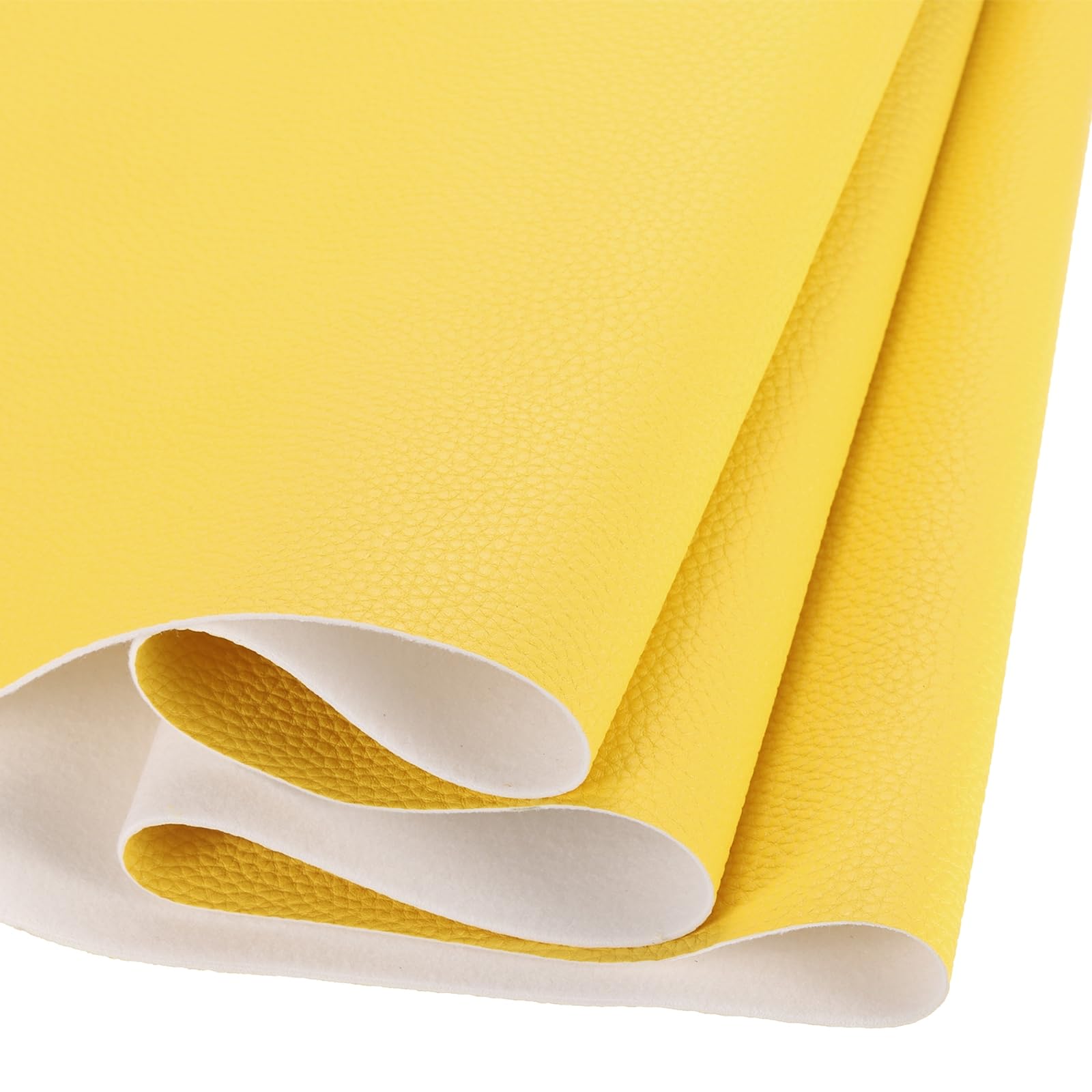 DMiotech 1 Pcs 14 Pouce X 53 Pouce Couverture De Meubles En Faux Cuir, Rouleau De Cuir PU Jaune à Grain Souple Pour Projets De Bricolage Faits à La Main