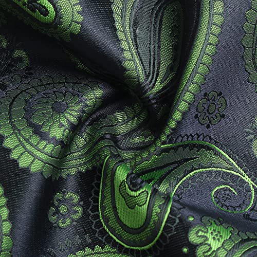 Image of Paisley Floral Mens Tie Formal Necktie Pocket Squares Ties Clips Cufflinks Classic for Men Set