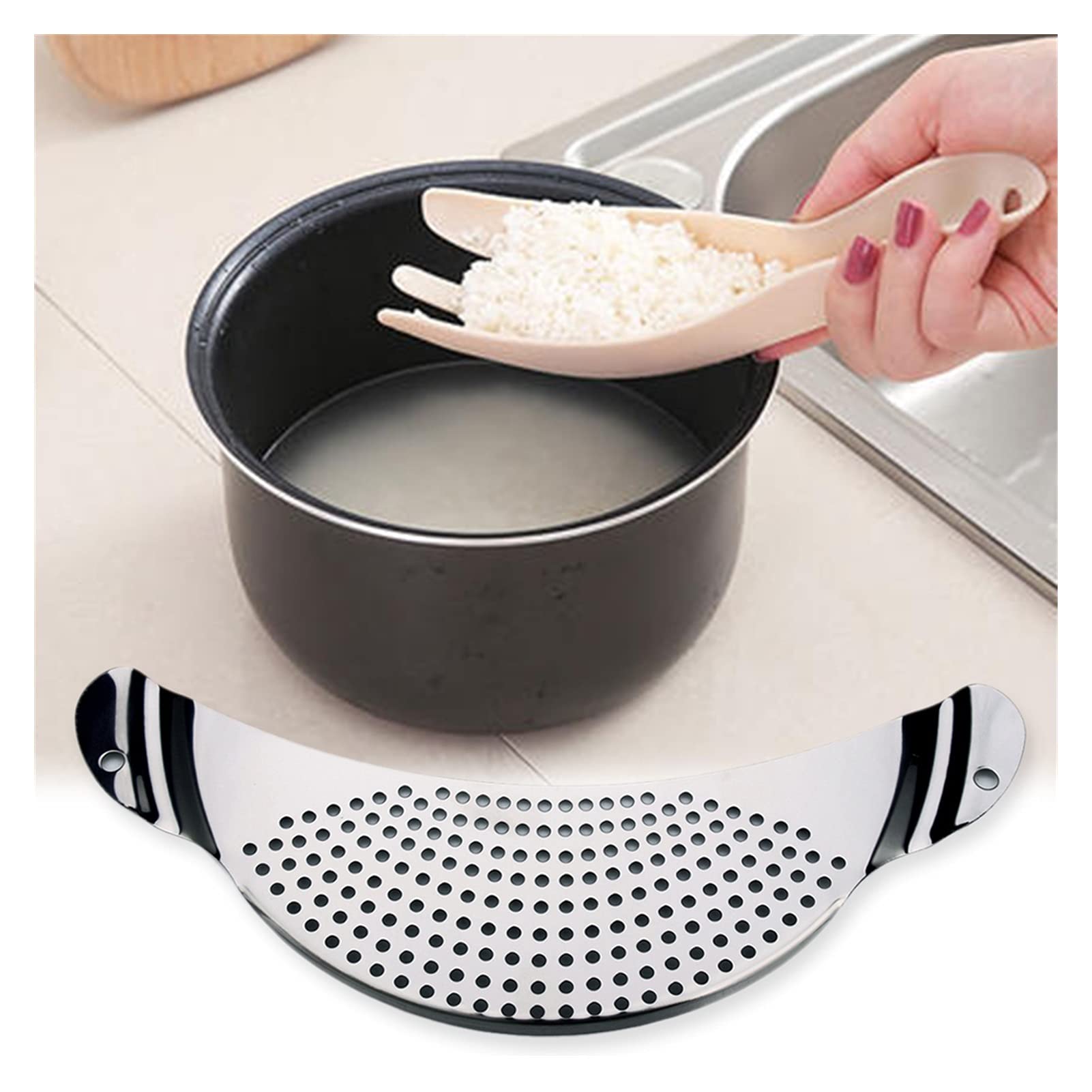 Colador Drenaje Cesta colador Olla Lado Embudo colador Acero Inoxidable Fugas a Prueba de Fugas Vegetal Lavado de Agua Filtro de Agua sartén Deflector Coladores de Alimentos