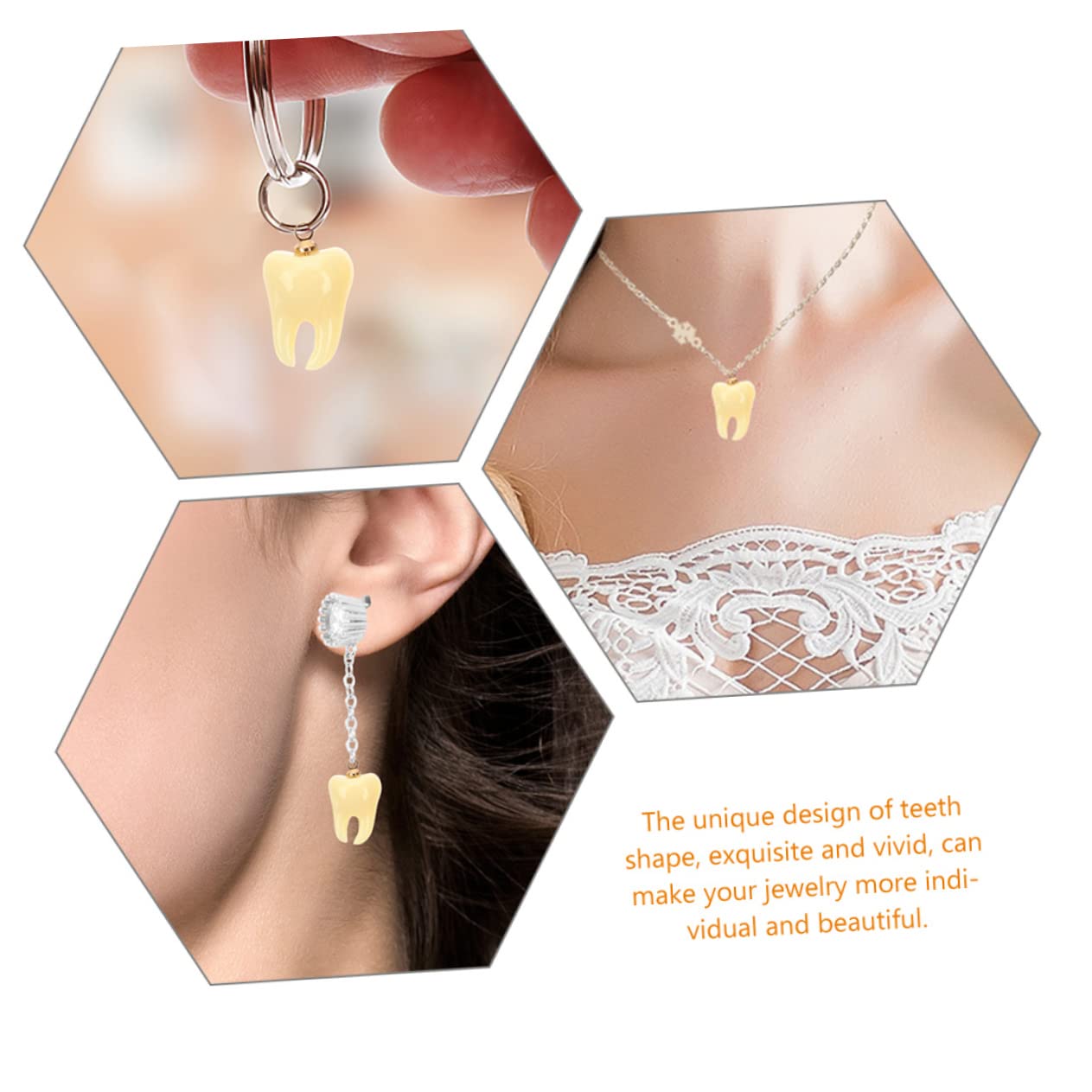 STOBOK 50pezzi Ciondoli Decorativi Forma Di Per Creazioni Fai Te Charm Per Collane Bracciali e Orecchini Accessori Divertenti Per Gioielli