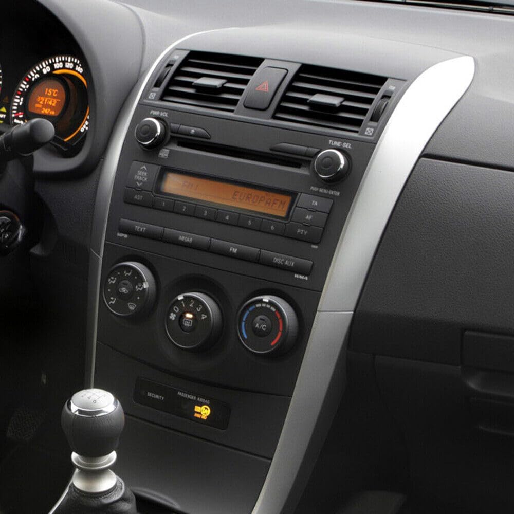 Dash Center A/C Air Vent Panel Assembly Upper Bezel Trim Compatible With Toyota Corolla 2008-2013 55663-02060 55670-02160