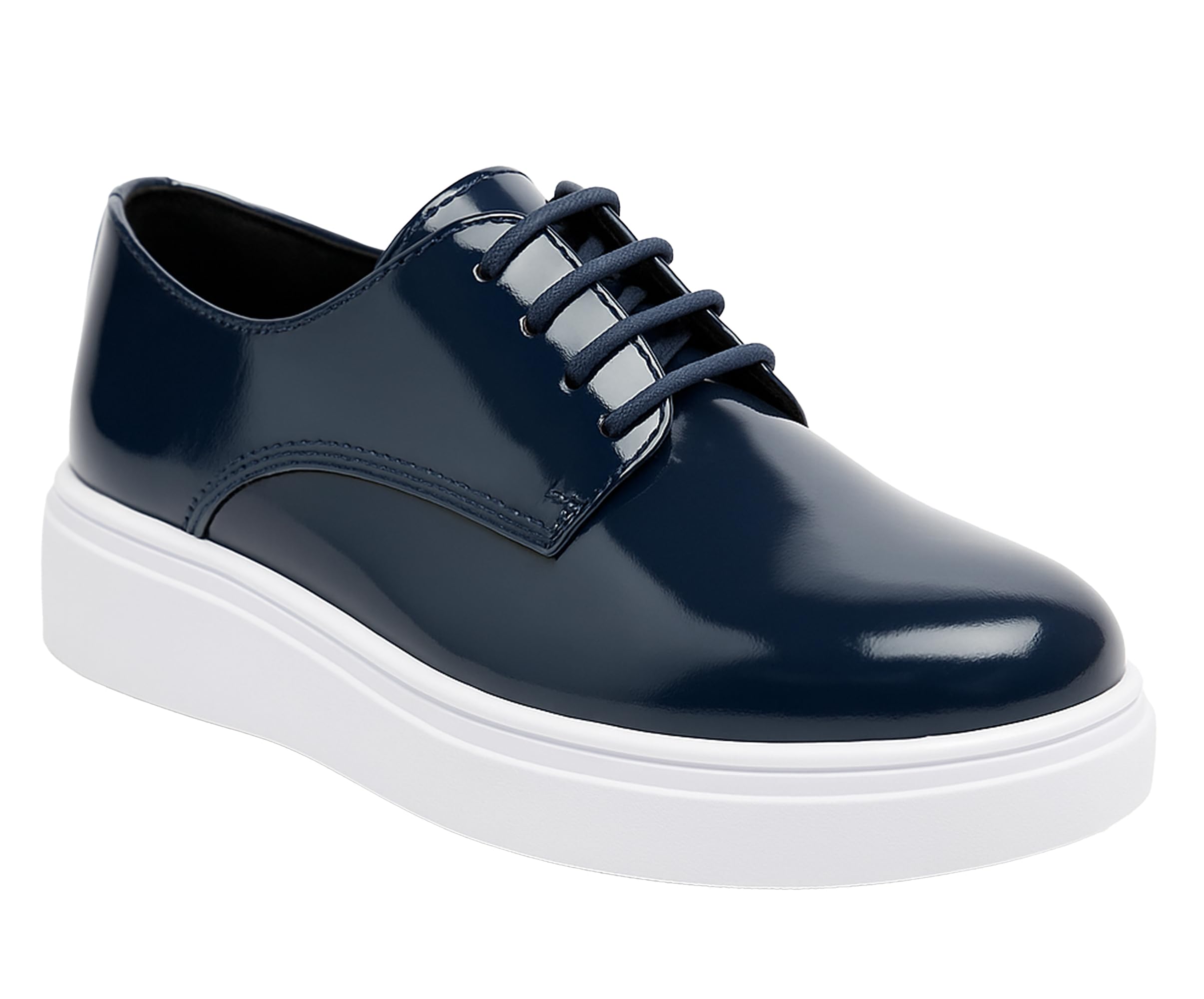 SIRRI garçons Chaussures Vernies Design Classique à Lacets pour Tenue décontractée Formelle