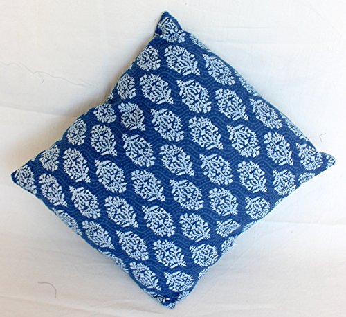 Pouf indien haut de gamme avec pompons d'extérieur style bohème chic