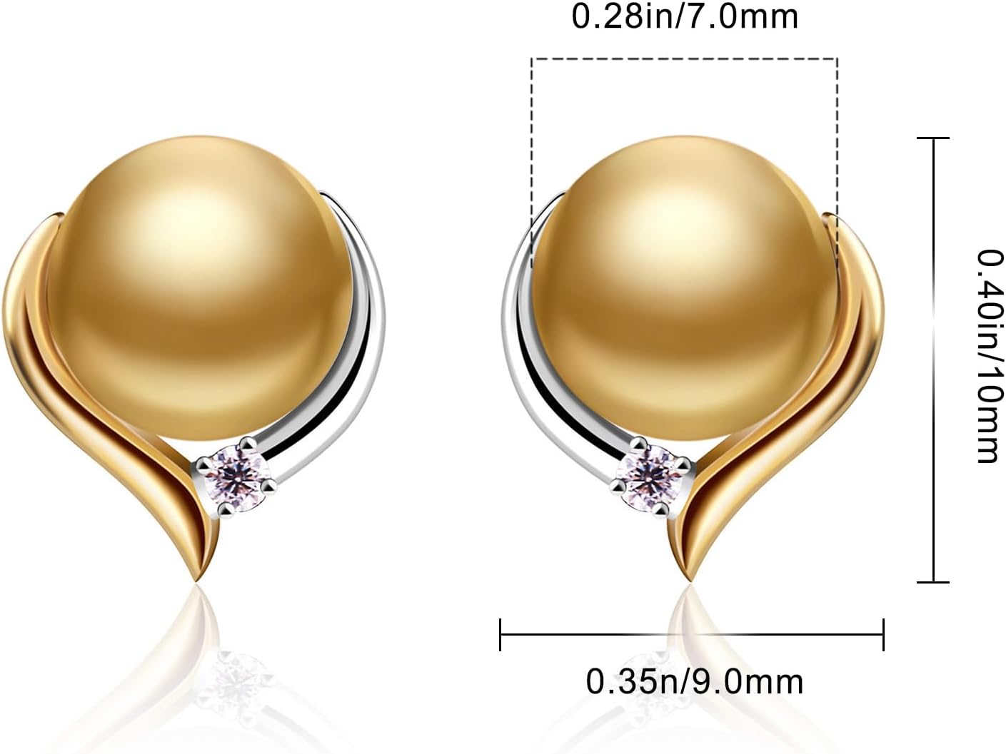 Pearl Earrings for women, 925 Sterling Silver Studs Jewelry,Gifts for Women, Wife,Mom,Girls, Her - Image 6