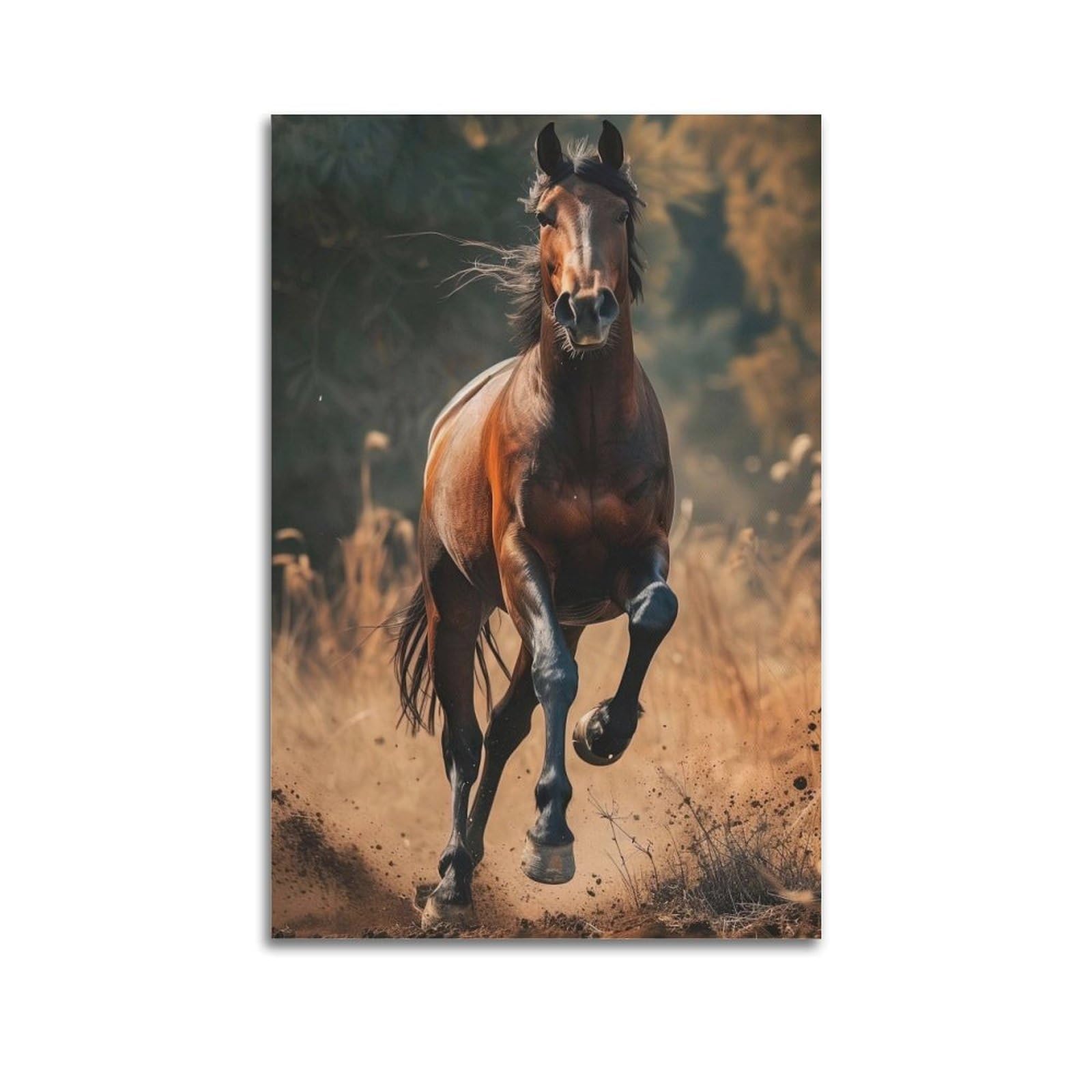 CXHJCA Animal Poster Prancing Horse Poster Decorative Painting Canvas Wall Posters And Art Picture Print Modern Family Bedroom Decor Posters 20x30inch(50x75cm)