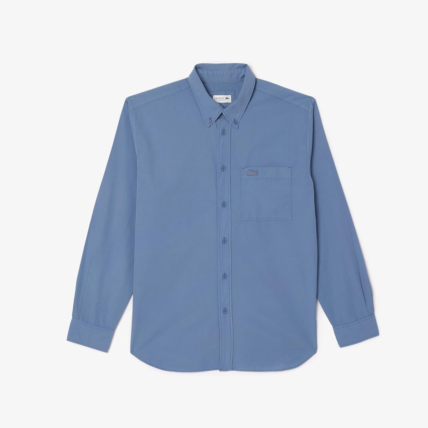 Lacoste Mens Relaxed Fit Washed Effect Poplin Shirt - Image 7