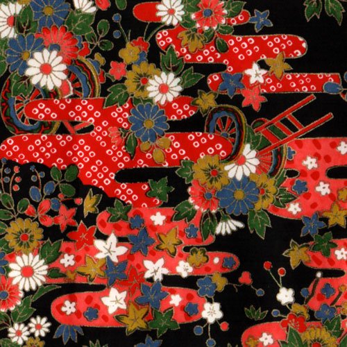 Amazon | 友禅紙 菊と御所車 A3版 | 和紙 | ホビー