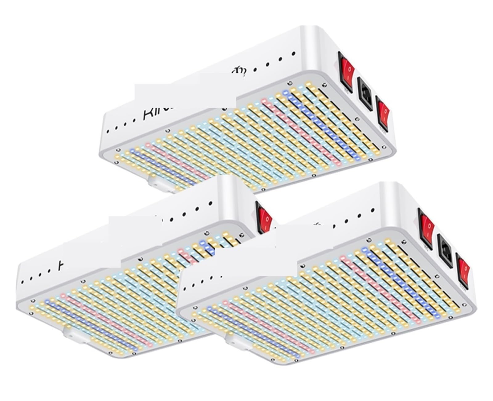 Lámpara de Cultivo, 3 uds 2000W LED Crece la luz 301h Phytolamp for Plantas de Interior plántulas Flor de Cultivo hidropónico