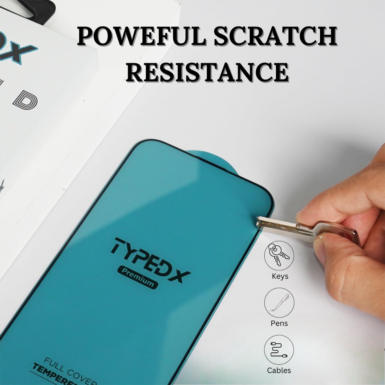 TYPEDX iPhone 16 Pro Max Screen Protector, Full Coverage, 9H Hardness, Anti-Peeping, Easy Apply, Crystal Clear - Image 4