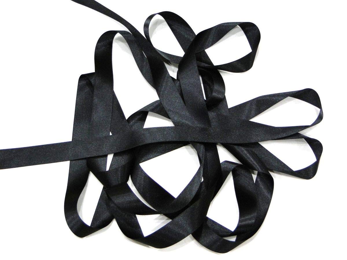 Berisfords 25Mm Black Satin Ribbon Double Sided 3501 (3 Meters)