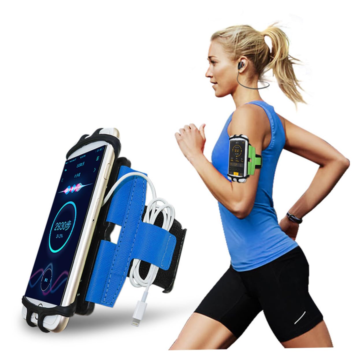 Housoutil 3 Pezzi 180 Outdoor Running Braccio Supporto Per Telefono Fascia Sportiva Fascia Da Braccio Regolabile Supporto Per Telefono Cellulare Per Fitness