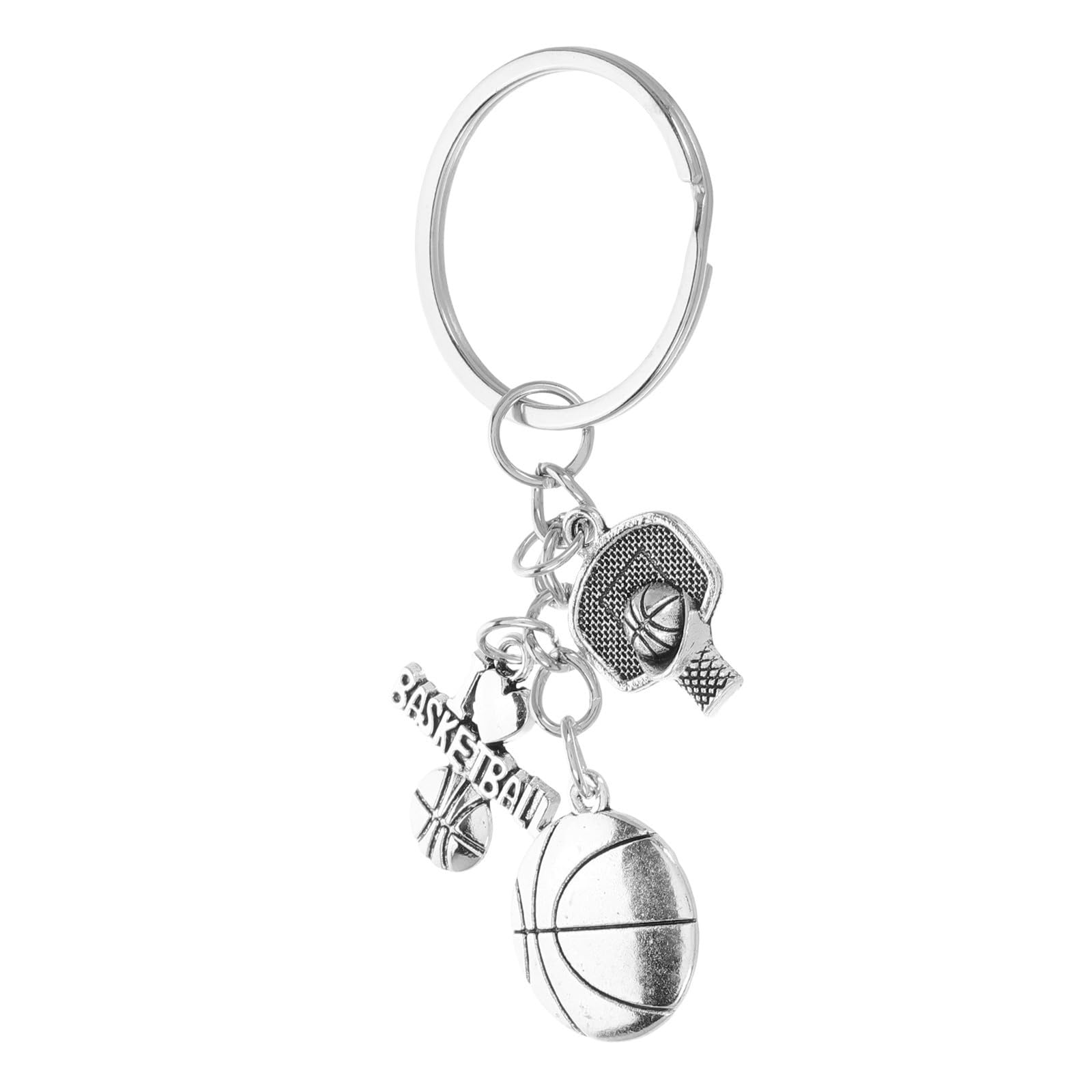 Alasum 1pezzi Portachiavi in Lega con Pendente Giocatore di Basket Portachiavi Sportivo Resistente in Metallo Accessorio Creativo per Zaino e Bomboniere Tema Basket Idea Regalo
