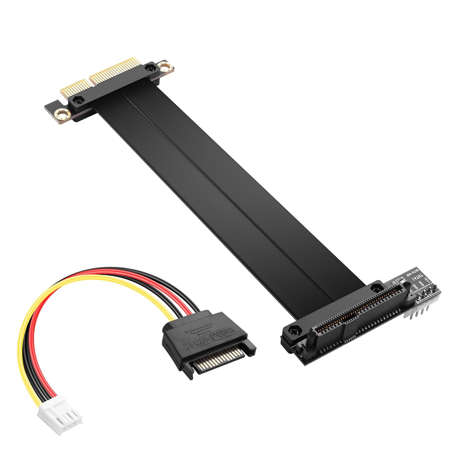 SinLoon PCIe 3.0 X4 to U.2 SFF-8639 Extension Cable PCI-E 4X Male to U.2 Slot NVMe SSD Riser Cable 20CM (90 Degree)
