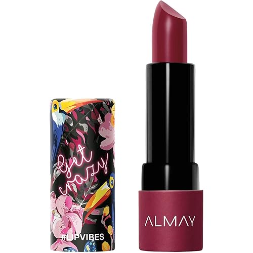 Almay Lipstick with Vitamin E Oil & Shea Butter, Matte Finish, Hypoallergenic, Get Crazy, 0.14 Oz