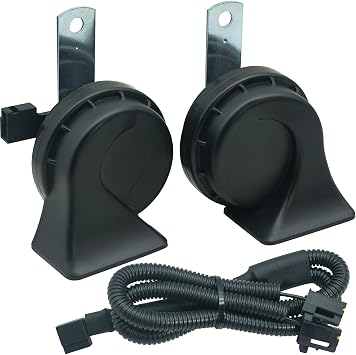 NEOGET Toyota Car Horn with Fork-Type Branch Harness, Dual Horn Wiring Kit, Upgrade for Single Horn, Lexus Style, 12V, Vehicle Inspection Compliant Exclusive for Toyota + Fork-Type Branch Harness
